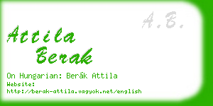 attila berak business card
